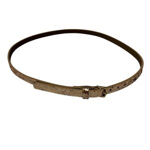 Disco Glitter Gold Skinny Dress Belt